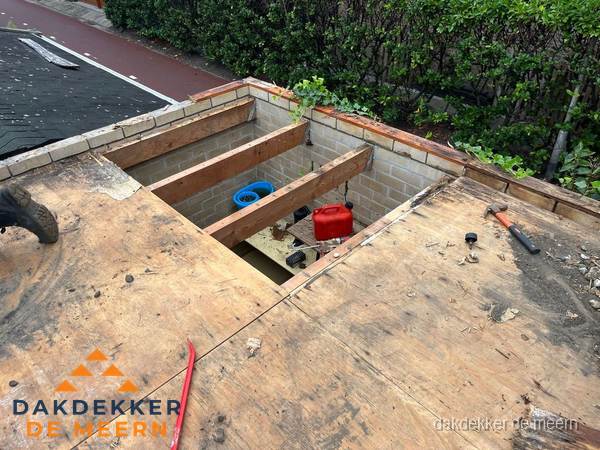 Plat dak vervangen met open constructie in De Meern